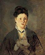 Edouard Manet Full face Portrait of Manets Wife Sweden oil painting artist